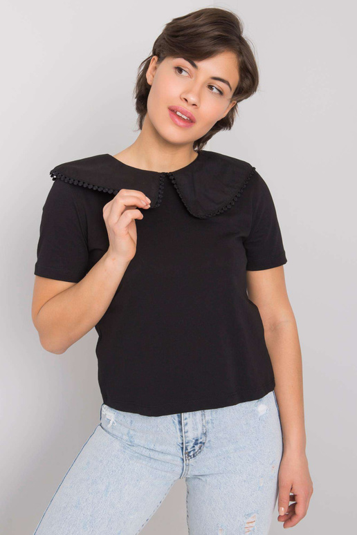 Černá halenka s límečkem Kaysie RUE...