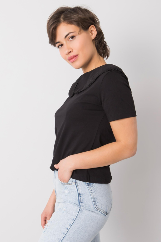 Černá halenka s límečkem Kaysie RUE...