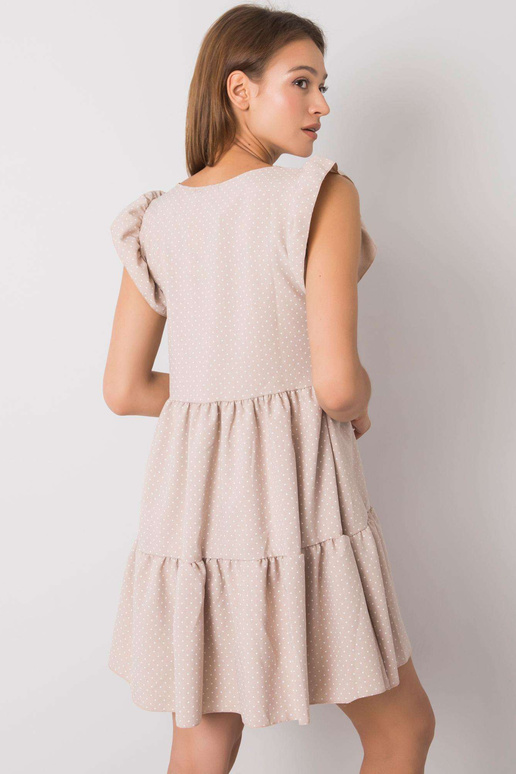 Béžové puntíkované šaty Aubriella RUE...