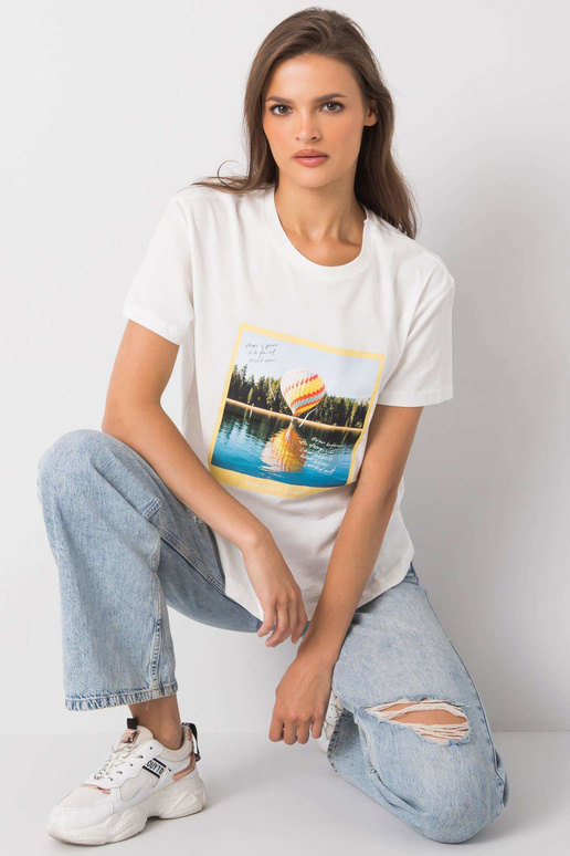 Ecru tričko s potiskem Solly Ecru tričko s potiskem Solly