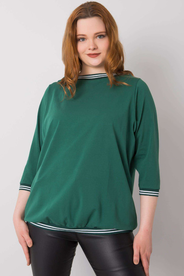 Tmavě zelená blůza plus...