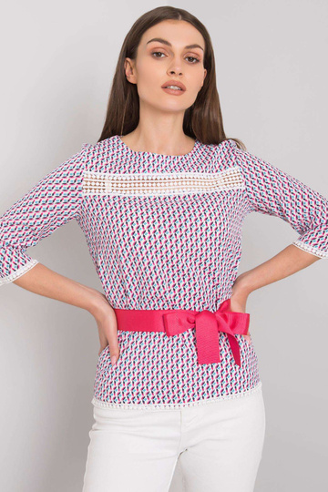 Bílá a růžová halenka se... 2