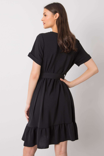 Černé šaty s volánem Vianna 2