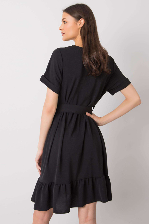 Černé šaty s volánem Vianna