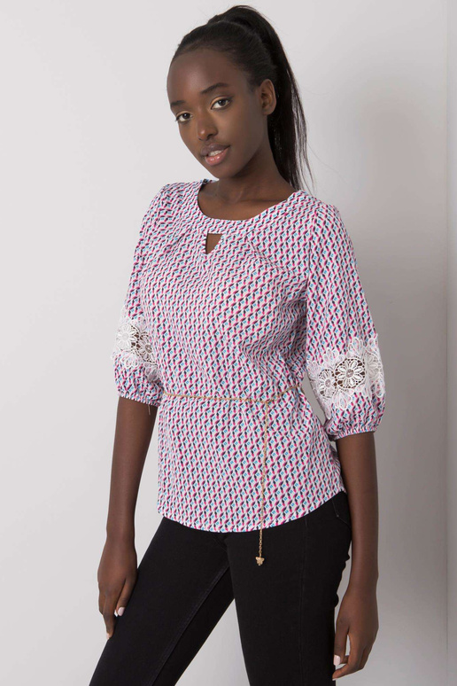 Bílá a růžová halenka s Jazminovými...