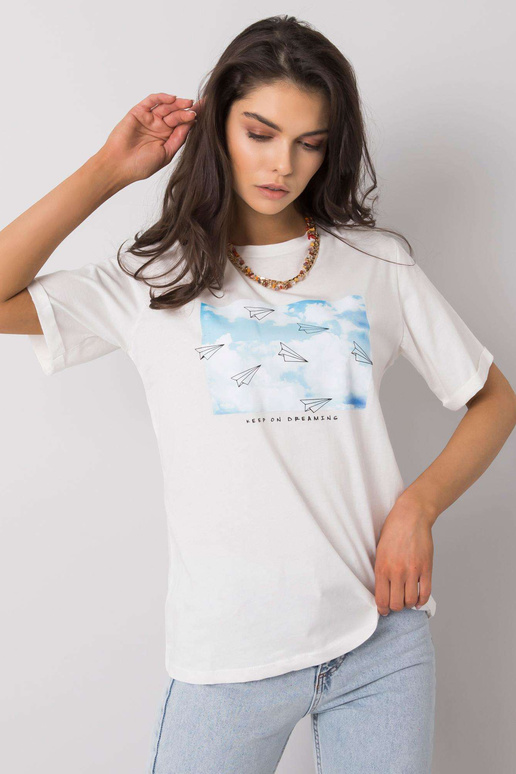 Bílé tričko s potiskem Dael Bílé tričko s potiskem Dael