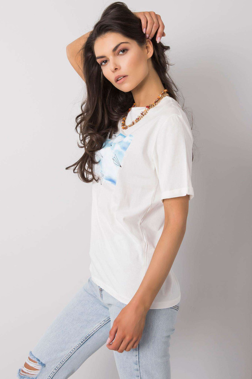 Bílé tričko s potiskem Dael Bílé tričko s potiskem Dael