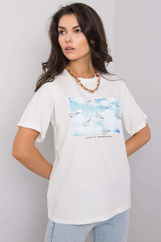 Bílé tričko s potiskem Dael Bílé tričko s potiskem Dael