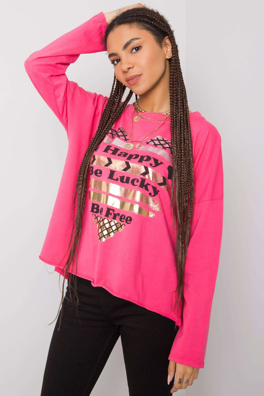 Růžová halenka s dlouhým rukávem Miriana