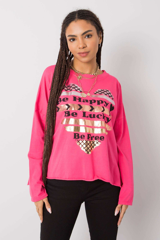 Růžová halenka s dlouhým rukávem Miriana