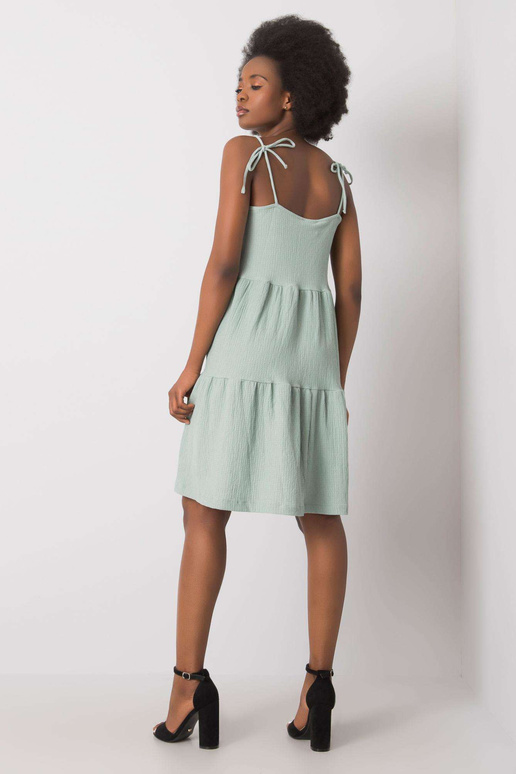 Světle zelené volánové šaty Manon RUE...
