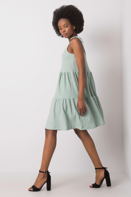 Světle zelené volánové šaty Manon RUE...