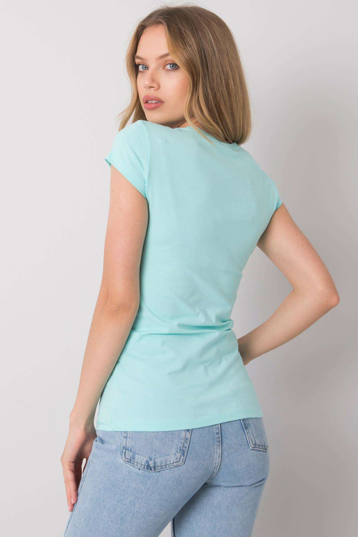 Světle modré tričko s aplikací Haley