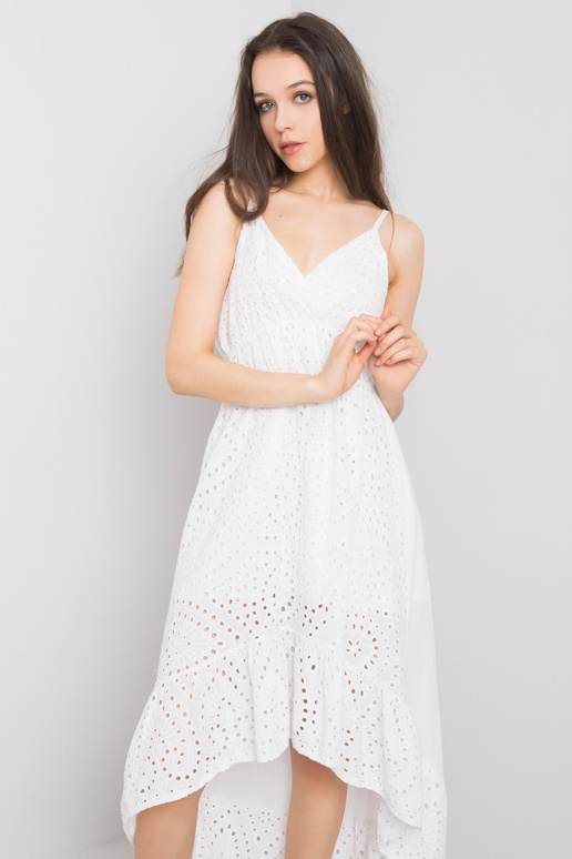 Jetel OCH BELLA Bílé volánové šaty