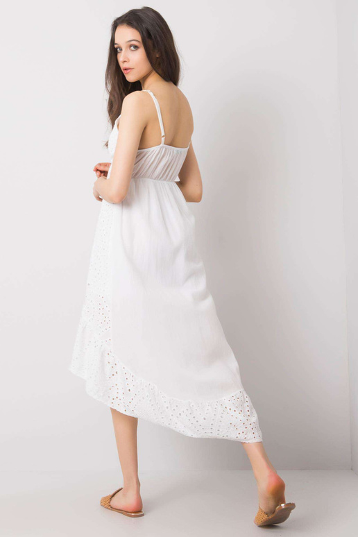 Jetel OCH BELLA Bílé volánové šaty