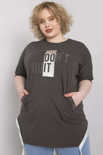 Tmavá khaki halenka plus...