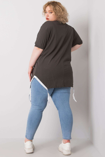 Tmavá khaki halenka plus... 2