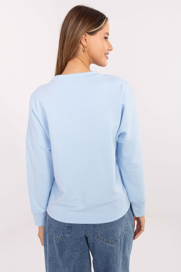 Světle modrá mikina s...