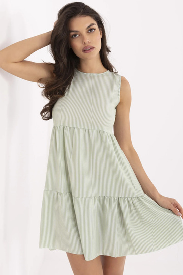 Pistáciové pruhované šaty... 2