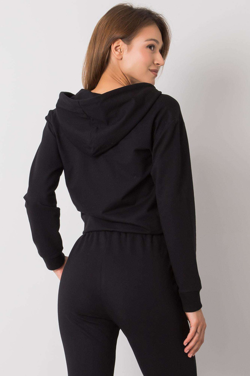 Černá mikina s kapucí Ronnie SUBLEVEL