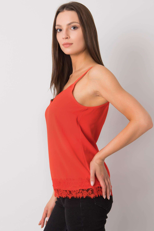Červený dámský top Leyla s krajkou