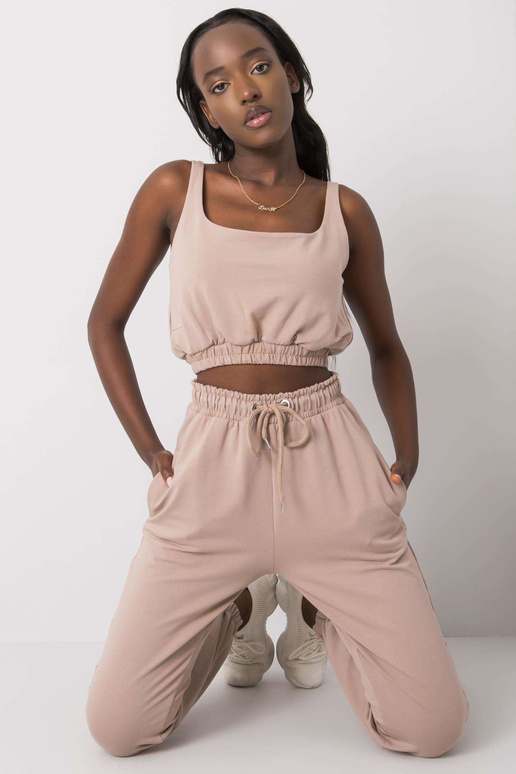 Tmavě béžová tepláková souprava Irini