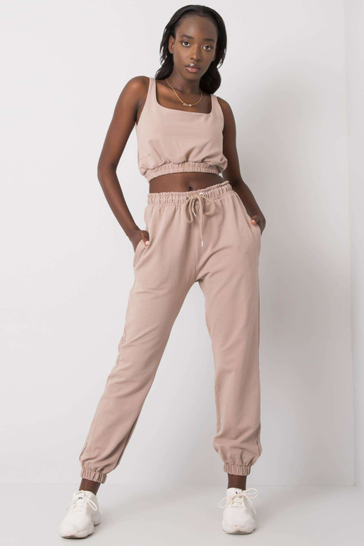 Tmavě béžová tepláková souprava Irini