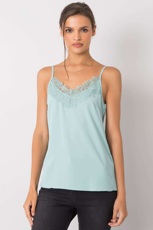 Mátový top s krajkou Alenna