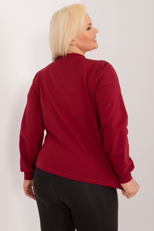 Vínová mikina větší velikosti Florentia