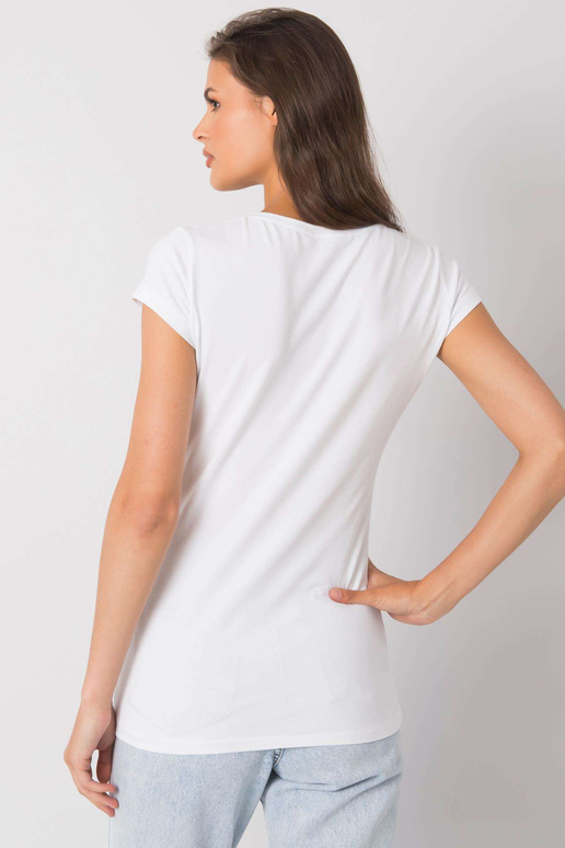 Bílé tričko s nášivkou Lebka