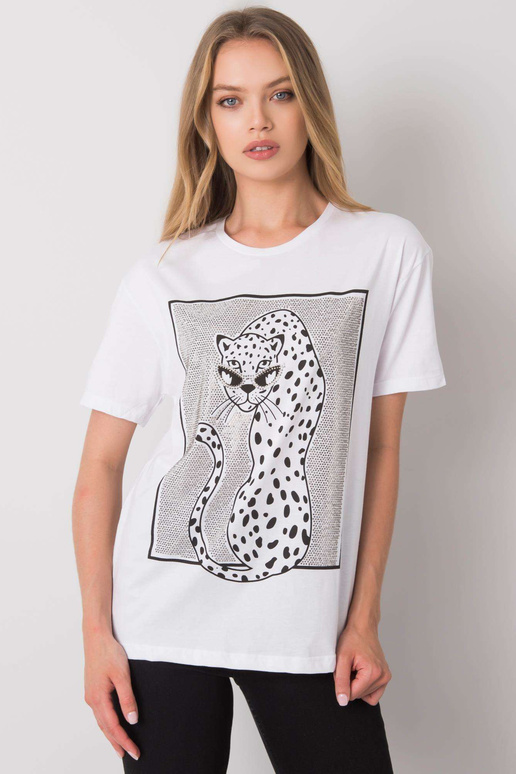 Bílé tričko s potiskem Sarra Bílé tričko s potiskem Sarra