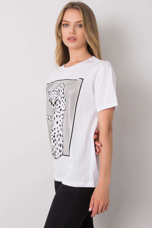 Bílé tričko s potiskem Sarra Bílé tričko s potiskem Sarra
