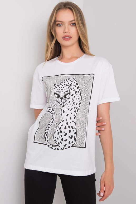 Bílé tričko s potiskem Sarra Bílé tričko s potiskem Sarra