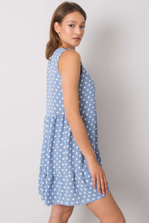 Modré puntíkované šaty Nicollete RUE...