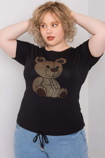 Černá nadměrná halenka s...