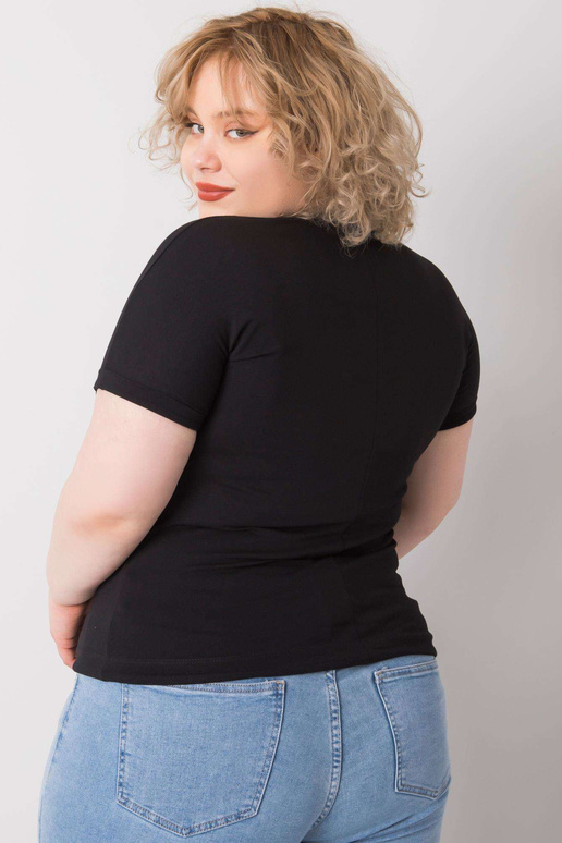 Černá nadměrná halenka s kamínky Luce