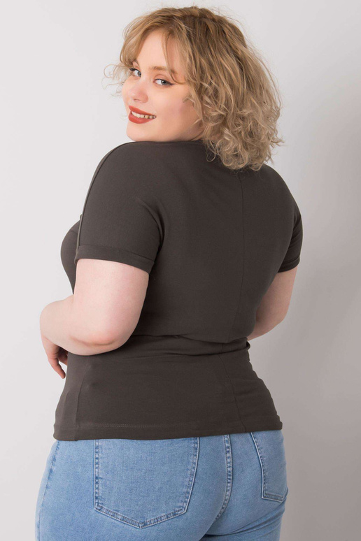 Tmavá khaki halenka plus size...