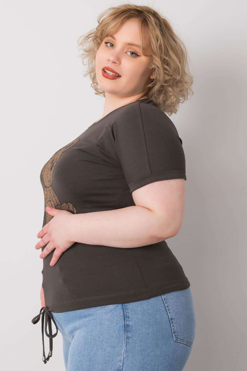 Tmavá khaki halenka plus... 2