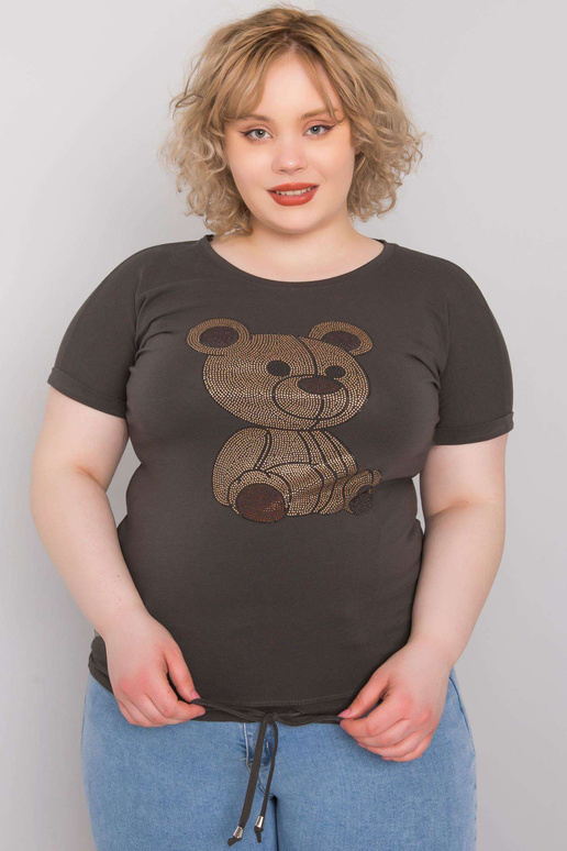 Tmavá khaki halenka plus size...