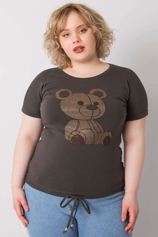 Tmavá khaki halenka plus size...