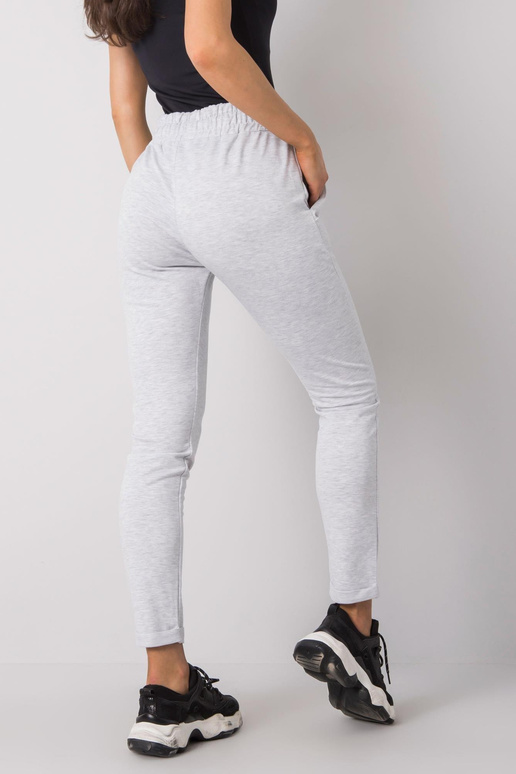 Světle šedé melanžové kalhoty Cadence