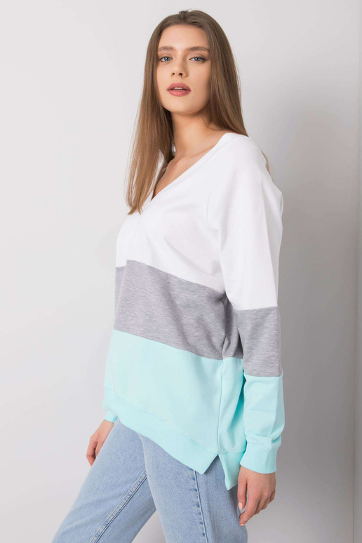 Bílá a mátová mikina Lotta RUE PARIS