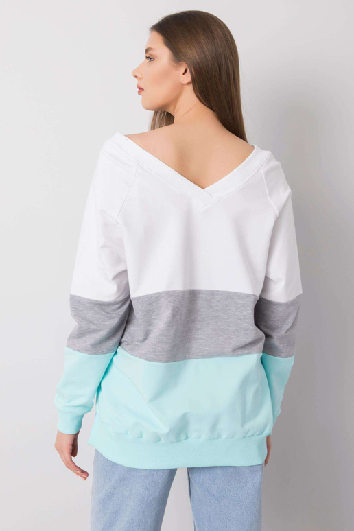 Bílá a mátová mikina Lotta RUE PARIS