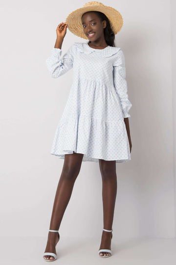 Bílé a modré puntíkované...