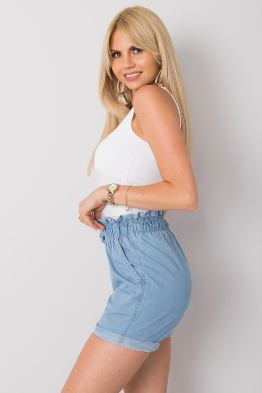 Modré ležérní kraťasy Marilena RUE PARIS Modré ležérní kraťasy Marilena RUE PARIS