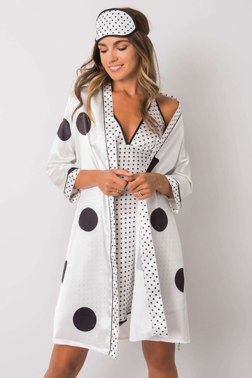 Bílý noční set s hráškem 2