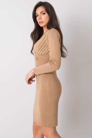 Tmavě béžové šaty Arcelia