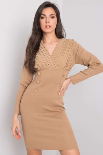 Tmavě béžové šaty Arcelia 2