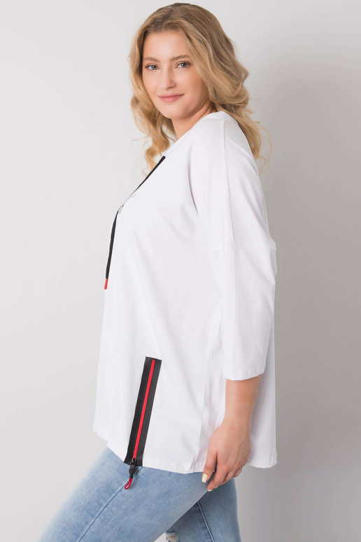 Bílá nadměrná halenka s kamínky...