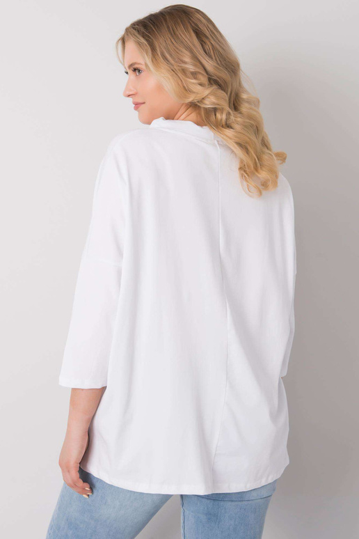 Bílá nadměrná halenka s kamínky...